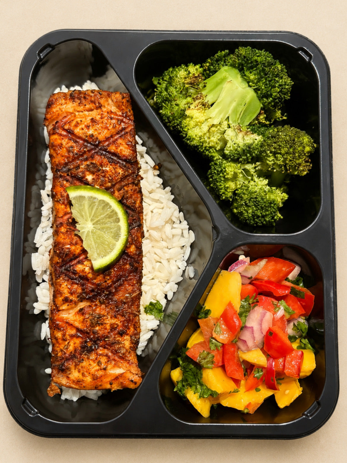 Cajun Salmon with mango salsa